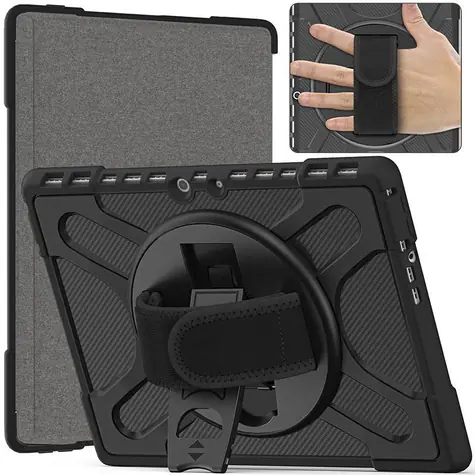 eSTUFF ATLANTA Defender pro Microsoft Surface Pro 8 černá / Odolné pouzdro / MIL-STD-810H / poutko na pero