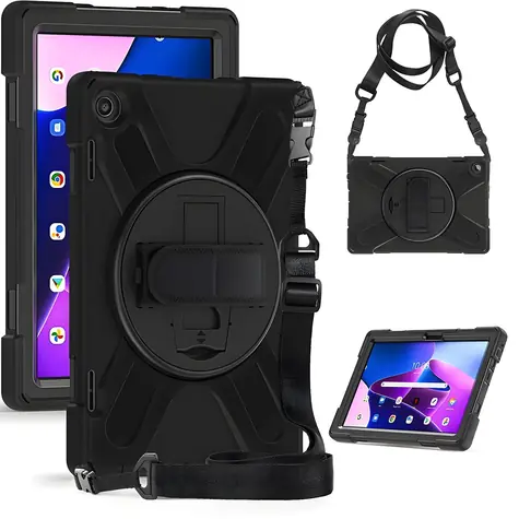 eSTUFF pro Lenovo Tab M10 Plus Gen 3 (TB-125F/TB-128F) černá / Pouzdro na tablet / Odolné / Polykarbonát/silikon