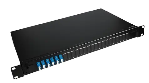Lanview Optický patch panel 24 portů černý / Patch panel / 19