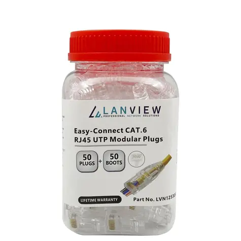 Lanview RJ45 CAT6 / Konektor / 50 ks / UTP / 8P8C / Easy-Connect