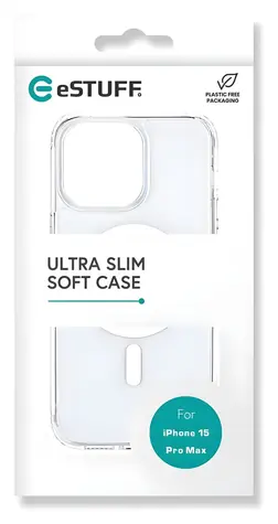 eSTUFF BERLIN Apple iPhone 15 Pro Max průhledná / Ochranný kryt / MagSafe / TPU