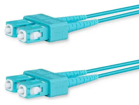 Lanview optický patch kabel SC-SC tyrkysová / Optický patch kabel / Multimode OM3 / Duplex / 5 m