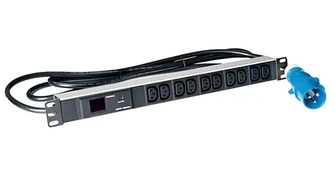 Lanview PDU rozvodný panel 10x C13 černý / Rozvodný panel / 19