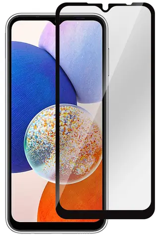 eSTUFF Titan Shield pro Samsung Galaxy A14 4G/A14 5G/F14 / Ochranné sklo / 9H / temperované / plně nalepovací