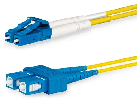 Lanview LC-SC OS2 žlutá / Optický patch kabel / Singlemode / Duplex / UPC / LSZH / 3 m
