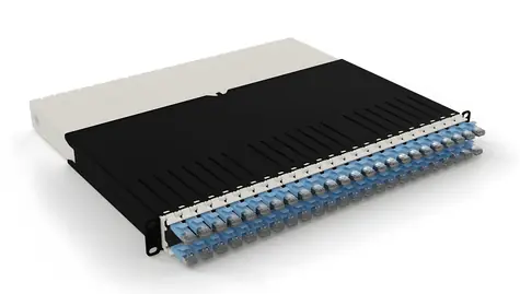 Patchbox ONE 8RU modrá / Organizér síťových kabelů / STP / Cat6A / RJ-45 / 0,8 m / PoE