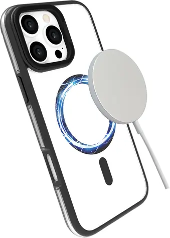 eSTUFF INFINITE HELSINKI iPhone 16 Pro Max černo-průhledná / Ochranný kryt / MagSafe / GRS recyklovaný plast