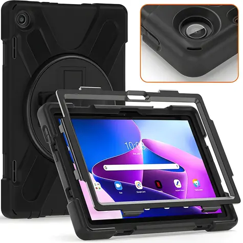 eSTUFF pro Lenovo Tab M10 3rd Gen (TB-328FU/TB-328XU) černá / Pouzdro na tablet / Odolné / Polykarbonát/silikon