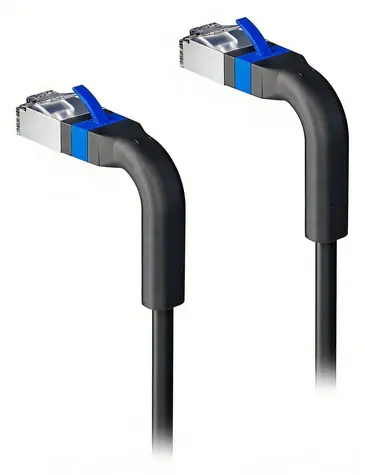 Lanview Cat6a U/FTP Slim & Bendable černá / Síťový kabel / RJ-45 / 0,25 m / LSZH