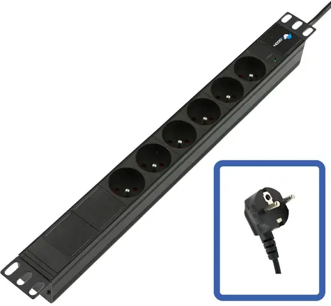 Lanview TUPS045 černá / Zásuvkový panel PDU / 19