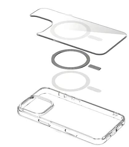 eSTUFF INFINITE OSLO Apple iPhone 16 průhledná / Ochranný kryt / MagSafe / GRS recyklovaný materiál