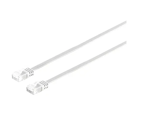 SCONN patch kabel Cat6 plochý bílý 0,5 m / Patch kabel / U/UTP / Slim