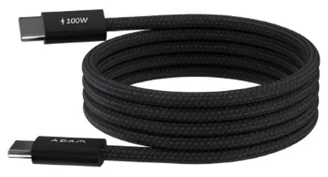 Adam Elements iLinio C100 černá / Magnetický kabel / USB-C - USB-C / 100W / 2 ks