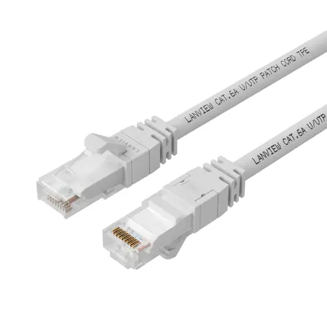 Lanview HIGH-FLEX Cat6a UTP bílá / Síťový kabel / RJ-45 / 0,5 m / PoE+ / LSZH