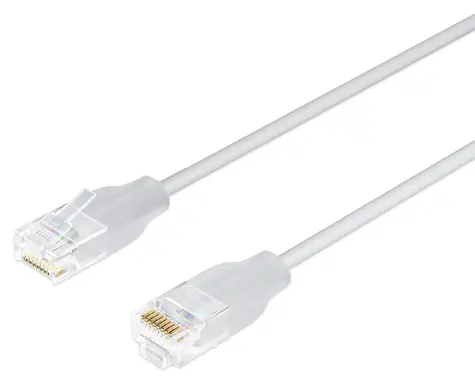 Lanview LightFlex bílá / Síťový kabel / Cat6 U/UTP / 1 m / LSZH