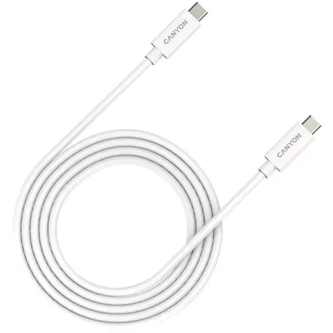 Canyon UC-42 bílý / Kabel / USB-C – USB-C / 2 m / 240 W / 20 Gbps