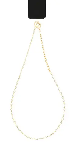 iDeal Chain Strap Pearl bílá / Šňůrka na mobil / Univerzální