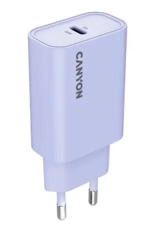 Canyon OnCharge 30CL fialová / USB-C nabíječka / 30W PD / 1x USB-C