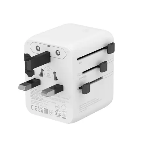 Canyon OnTour 20 / Cestovní adaptér / 20W / 200 zemí / 2x USB-C + 1x USB-A