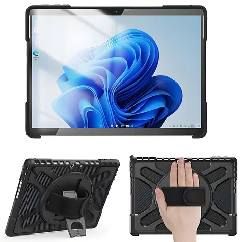 eSTUFF ATLANTA Defender pro Microsoft Surface Pro 9-12 černá / Pouzdro na tablet / Polykarbonát/TPU / Odolné