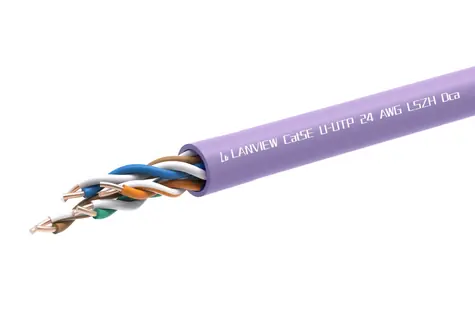 Lanview Cat5e U-UTP purpurová / Síťový kabel / 305 m / LSZH / bez konektorů