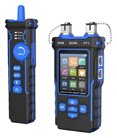 Lanview Tester síťových kabelů s trasovačem černo-modrý / Tester kabelů / RJ-45 / PoE test / LCD displej
