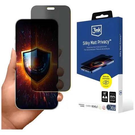 3mk Silky Matt Privacy pro Apple iPhone 18 Pro Max / Ochranná fólie / Privacy filtr / matná / oleofobní úprava