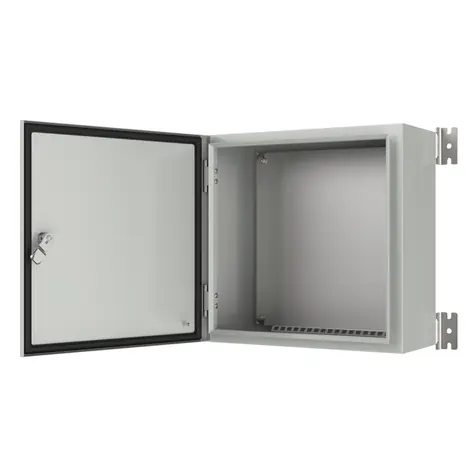 Lanview nástěnný rozvaděč IP65 bílá / Rozvaděč / 400×400×200 mm / Nosnost 30 kg / Uzamykatelný / Ocelové dveře