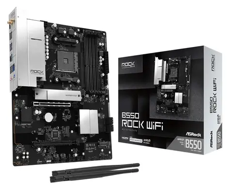 ASRock B550 Rock WiFi / Základní deska / AMD B550 / Socket AM4 / Wi-Fi / ATX