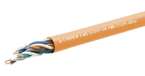 Lanview Cat6 U/UTP oranžová / Síťový kabel / 305 m / bez konektorů