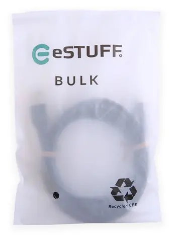 eSTUFF INFINITE (GRS) černá / Kabel / USB-C - USB-A / 2 m / USB PD 60 W