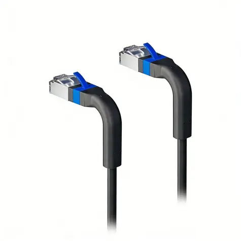Lanview Slim & Bendable Cat6a U/FTP černá / Síťový kabel / RJ-45 / 1,5 m / LSZH
