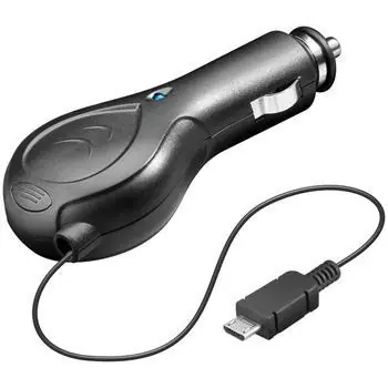 Goobay Nabíjecí zdroj s navíjecím kabelem Micro USB / Autonabíječka / Micro USB / 0,8 A