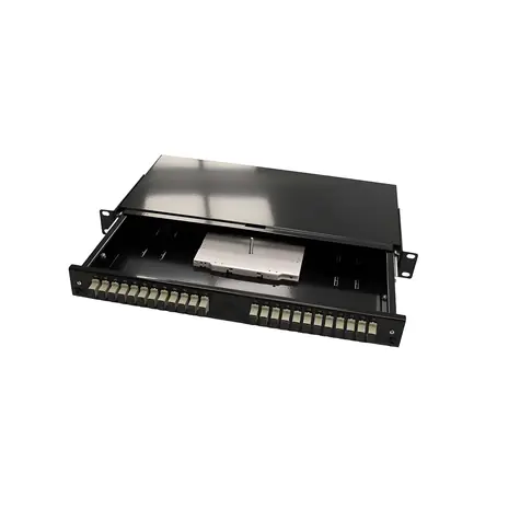 Lanview LSB105BL černá / Optický patch panel / 24x SC / 1U / 19 palců