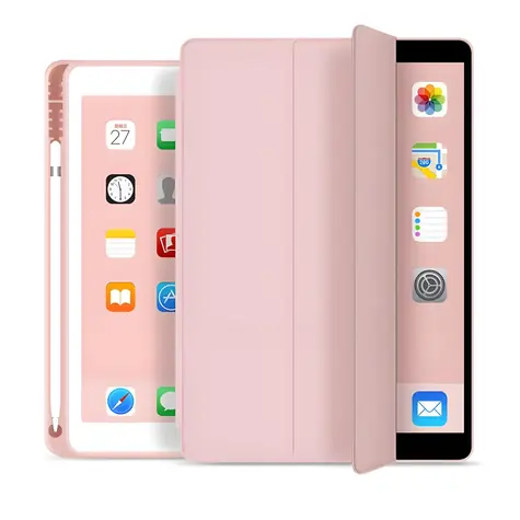 eSTUFF Pouzdro iPad 9.7 2017, 2018 růžová / Pouzdro na tablet / PU kůže / Folio