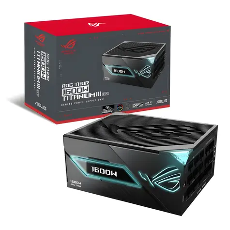 ASUS ROG Thor 1600W Titanium III EVO černá / Zdroj / ATX / 1600W / 80 Plus Titanium / modulární / OLED displej