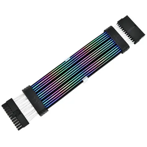 Thermaltake Mod ARGB Black Cable 24pin černá / Napájecí kabel / ARGB / 18 AWG / 285 mm