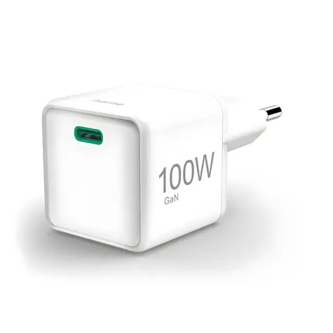 Hama GaN 100 W bílá / Nabíječka / USB-C / PD / QC / super-mini