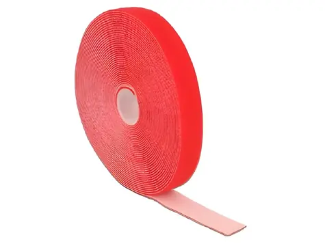 Delock Kabelové stahovací pásky se suchým zipem červená / 10 m x 20 mm / 1 role