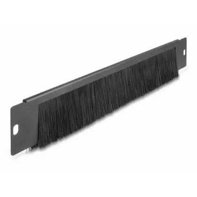 DeLock Kartáčová lišta univerzální 350 x 55 mm černá / Kartáčová lišta / Montážní sada / Kov, nylon