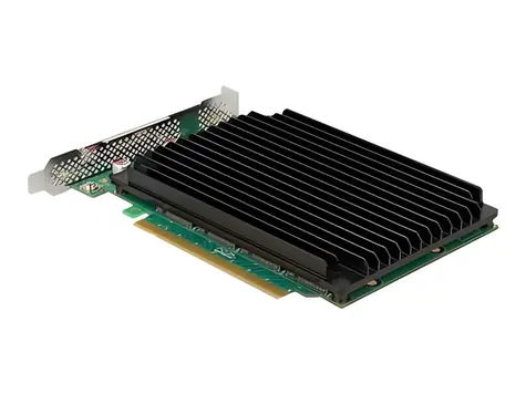 Delock PCIe x16 karta 4x M.2 NVMe s chladičem / Karta / Bifurcation / PCIe 4.0 x16 / M.2 2280, 2260, 2242, 2230