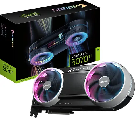 GIGABYTE AORUS GeForce RTX 5070 Ti INFINITY 16G / 2670 MHz / 16 GB GDDR7 / 256-bit / 1x HDMI + 3x DP / 750W