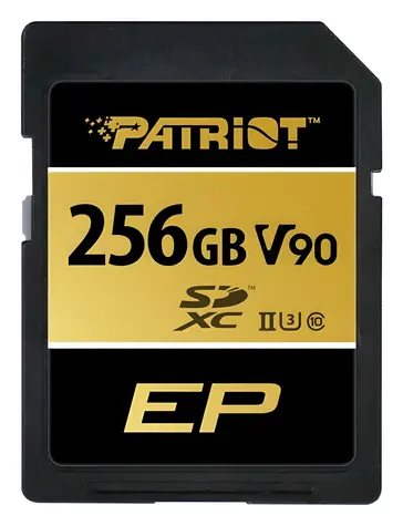 Patriot V90 256GB / Paměťová karta SDXC / UHS-II U3 / V90 / Class 10 / 300/260 MB/s