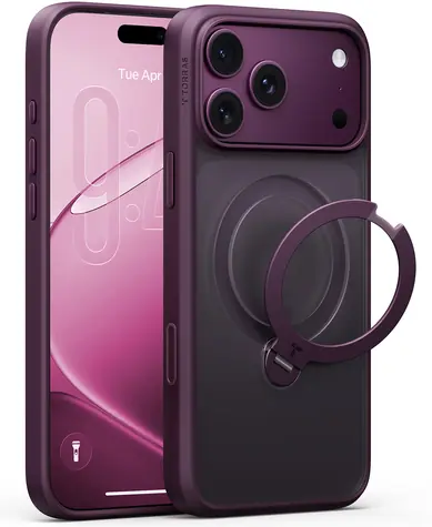 Torras Ostand Q3 Spin fialová / Ochranné pouzdro / Apple iPhone 18 Pro / stojánek 360° / magnetický