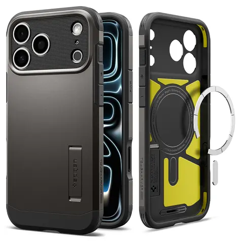 Spigen Tough Armor T MagSafe gunmetal pro iPhone 17 Pro Max / Ochranný kryt / MagSafe / XRD pěna