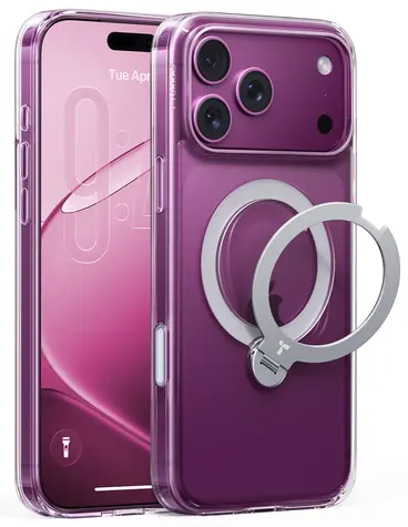 Torras Ostand Q3 Spin čirá / Ochranné pouzdro / Apple iPhone 18 Pro / stojánek 360° / magnetický