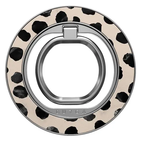 Burga Magnetic Ring Holder stříbrná, Almond Latte / Prstenový držák telefonu / Magnetické uchycení