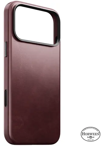 Nomad Traditional Leather Case burgundy (Horween) / Kožený kryt / pro Apple iPhone 17 Pro Max a 18 Pro Max / MagSafe