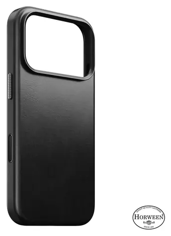 Nomad Traditional Leather Case černá (Horween) / Pouzdro pro Apple iPhone 17/18 Pro / MagSafe, Qi2