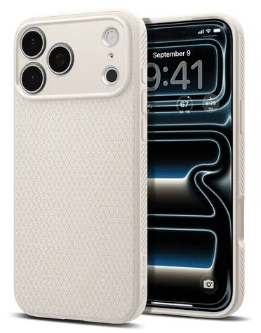 Spigen Liquid Air Natural Titanium / Kryt / Apple iPhone 18 Pro/17 Pro / TPU / Air Cushion